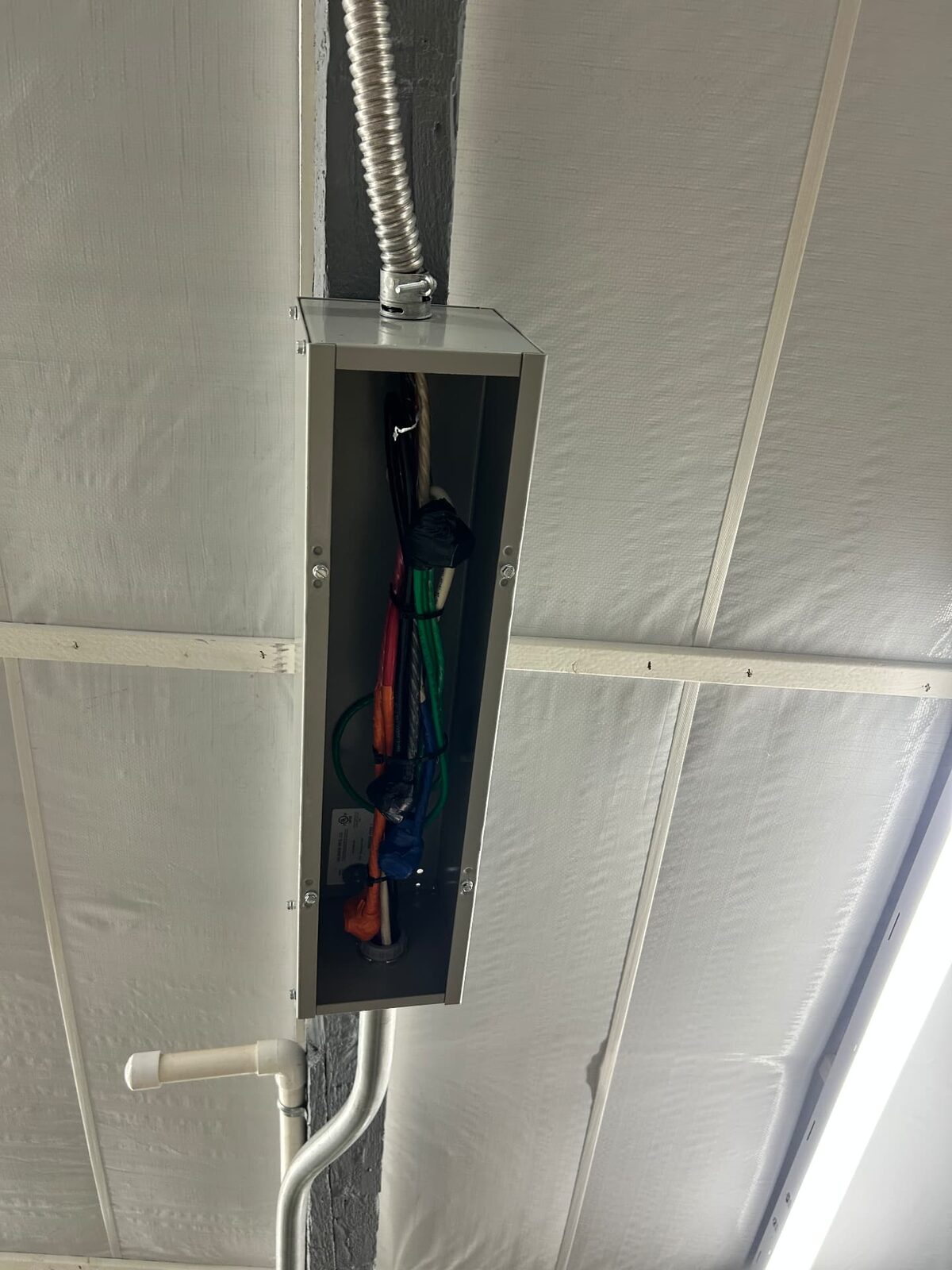 Machine Shop Electrical Fit-Out — Trough & conduit installation